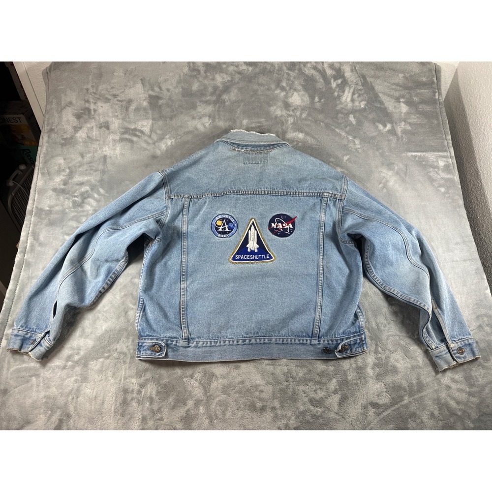 Vintage Sun Man NASA Patch Denim Jacket